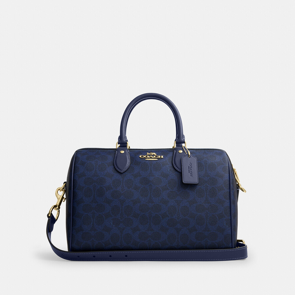 Coach Outlet Rowan Large Satchel Bag In Signature Canvas